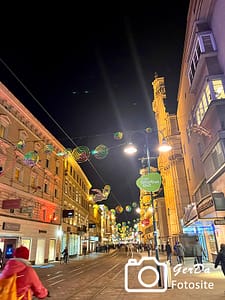 Weihnachtsstimmung auf Landstraße in Linz