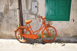 Oranges Fahrrad