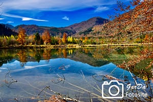 Herbststimmung spiegelt sich im Almsee