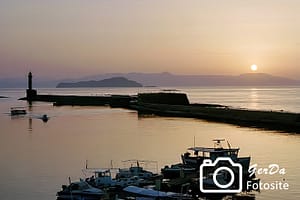 Sonnenuntergang im Hafen von Chania - Kreta