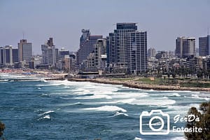 Foto Blick auf Tel Aviv mit Meer von Jaffa aus