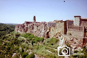 Blick auf Pitigliano in der Toskana