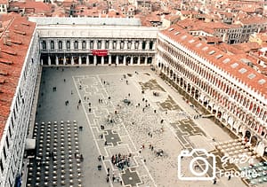 Foto Blick auf Markusplatz in Venedig von oben