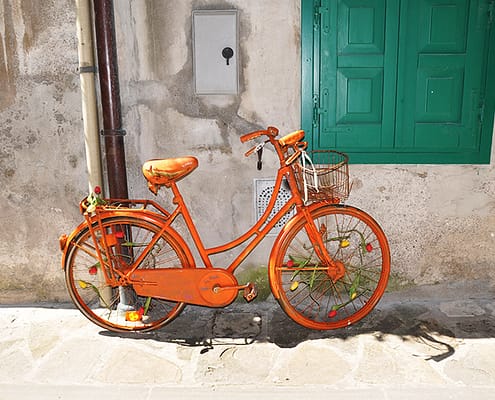 Oranges Fahrrad