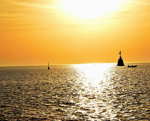 Golden Stunde am Meer in Umag